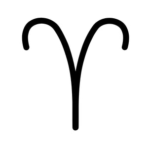Minimalist Aries zodiac temporary tattoo - 2 | Temporalis