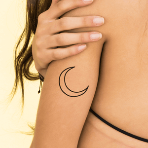 Minimalist Crescent Moon 1 - Temporalis