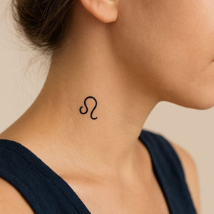 Minimalist Leo zodiac temporary tattoo - 1 | Temporalis