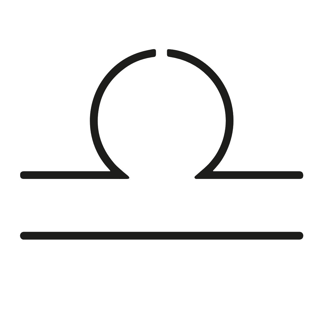 Minimalist Libra zodiac temporary tattoo - 2 | Temporalis