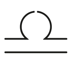 Minimalist Libra zodiac temporary tattoo - 2 | Temporalis