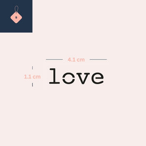 Minimalist "love" typography 3 - Temporalis