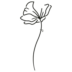 Minimalist poppy temporary tattoo - 2 | Temporalis