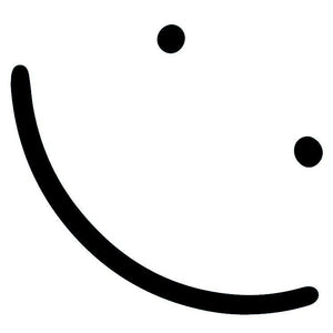 Minimalist smiley face temporary tattoo - 2 | Temporalis