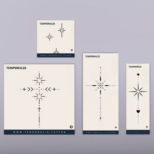 Minimalist Star - Tattoo Kit (4 tattoos) 1 - Temporalis