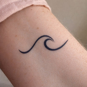 Minimalist Wave Tattoo - 1 | Temporalis