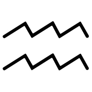 Minimalist zodiac sign Aquarius 2 - Temporalis