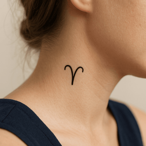 Minimalist zodiac sign Aries 1 - Temporalis