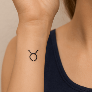 Minimalist zodiac sign Taurus 1 - Temporalis
