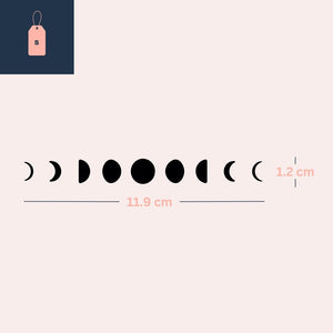 Moon phases temporary tattoo - 4 | Temporalis
