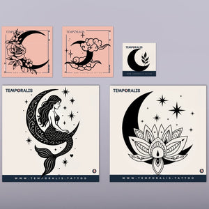 Moon - Tattoo Kit (5 tattoos) 1 - Temporalis