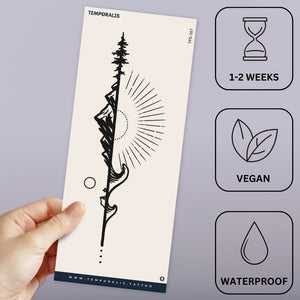 Bergen en zee 3 - Temporalis® - Tijdelijke tatoeage