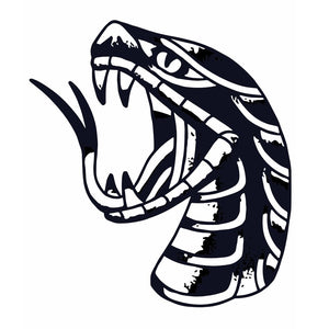 Open - Mouth Snake Head Temporary Tattoo - 2 | Temporalis