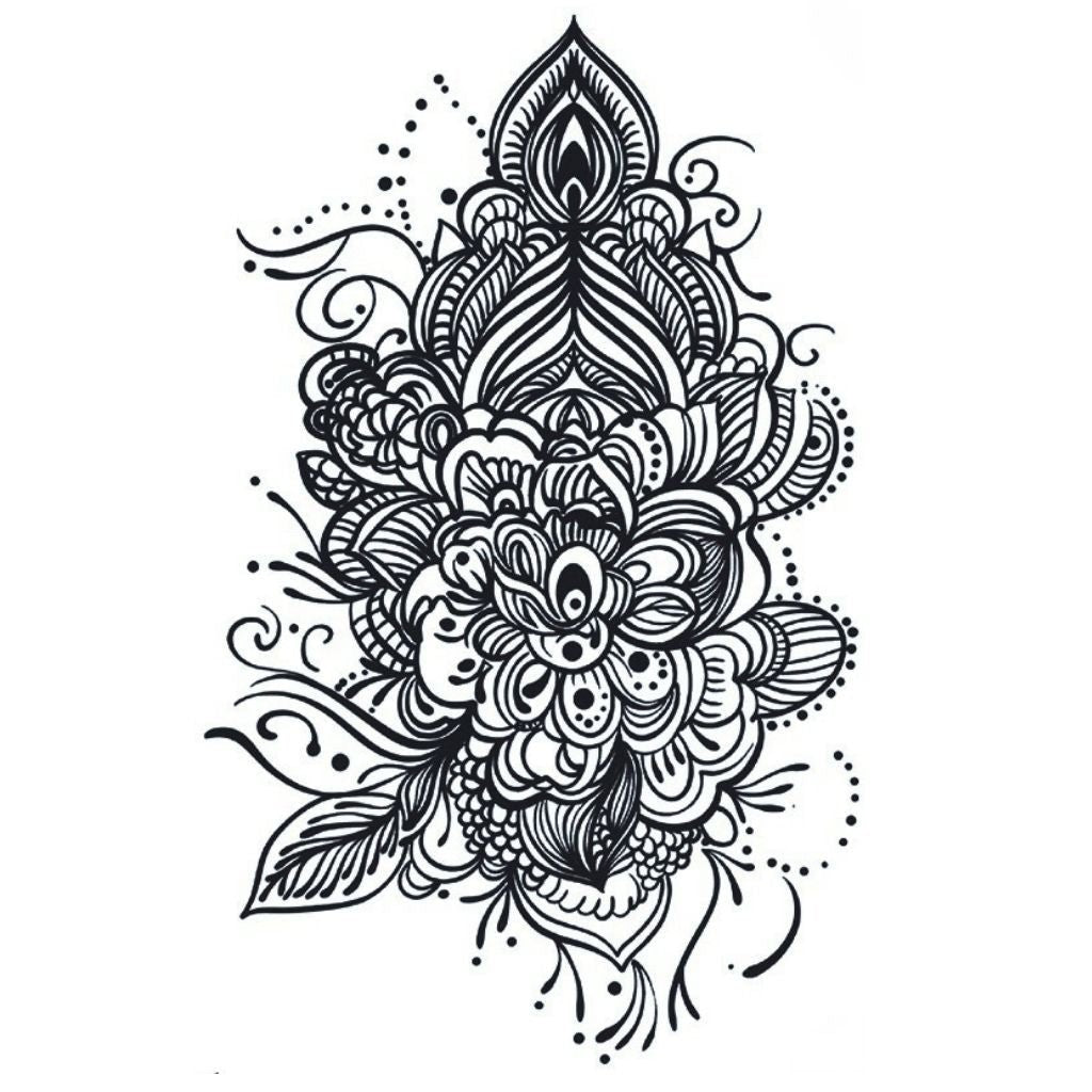 Ornate Floral Mandala Tattoo - 2 | Temporalis