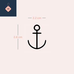 Outline Anchor Temporary Tattoo - 4 | Temporalis
