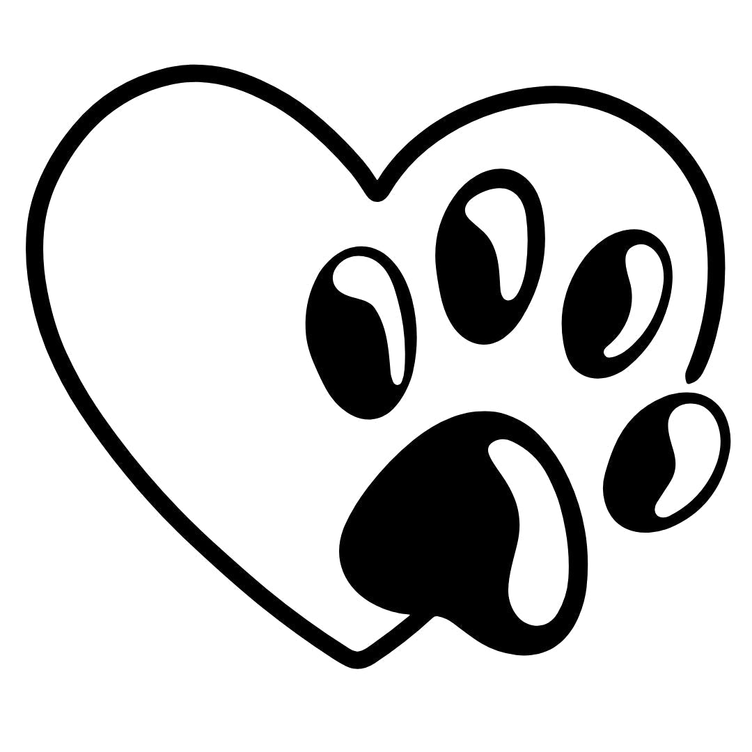 Paw print in a heart - temporary tattoo - 2 | Temporalis