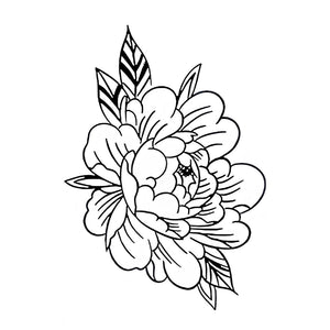 Peony Bloom Tattoo - 2 | Temporalis