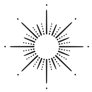 Radiant Star Dotwork Temporary Tattoo - 2 | Temporalis