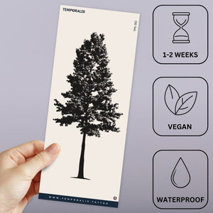 Realistic Tree Silhouette Temporary Tattoo - 3 | Temporalis