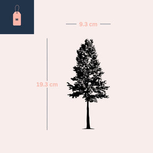 Realistic Tree Silhouette Temporary Tattoo - 4 | Temporalis