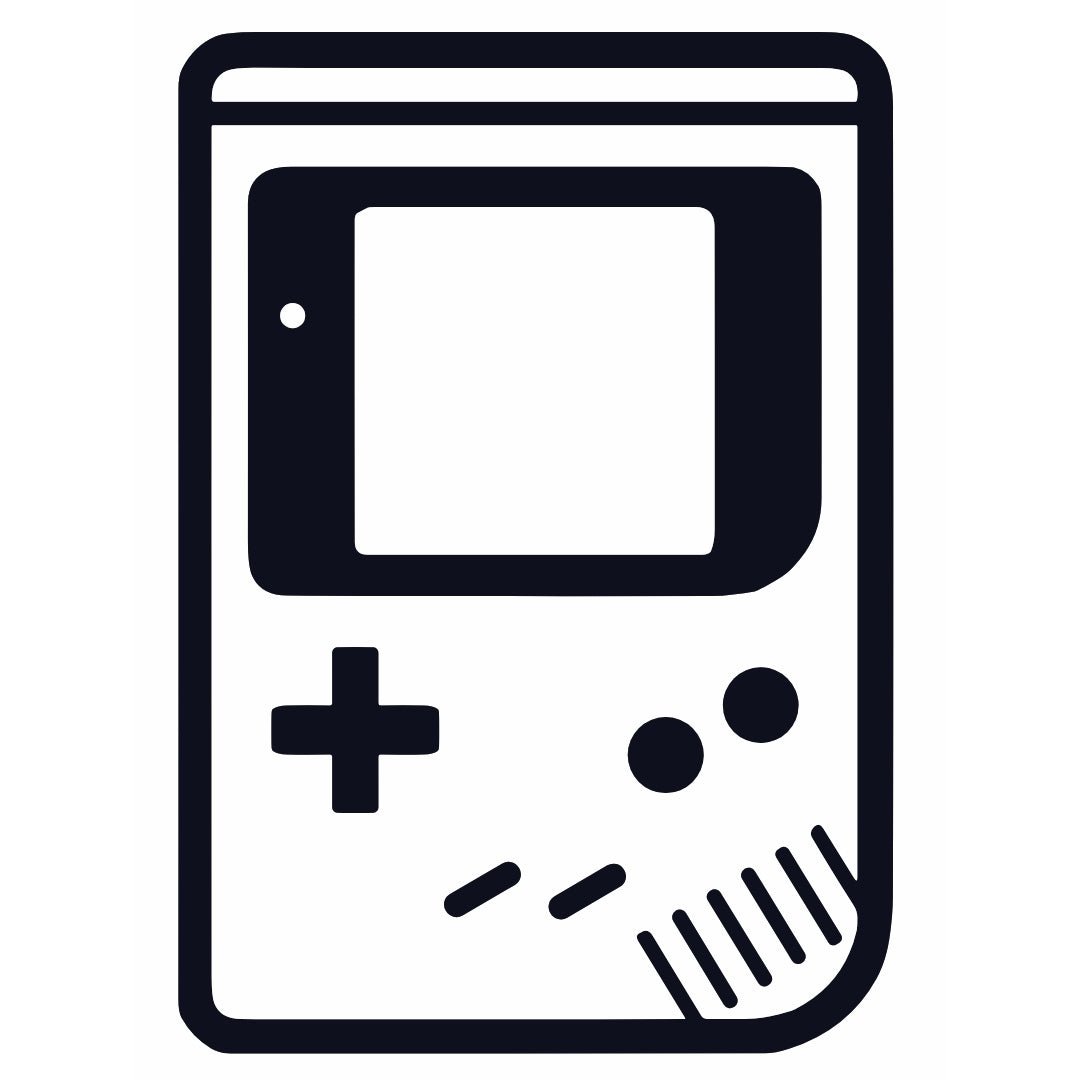 Retro handheld console temporary tattoo – minimalist line art - 2 | Temporalis