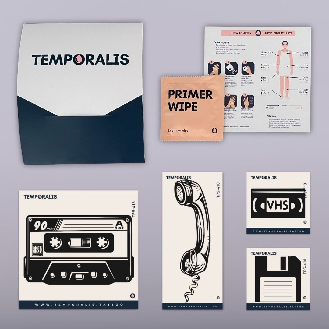 Retro Media - Tattoo Kit (4 tattoos) - 2 | Temporalis