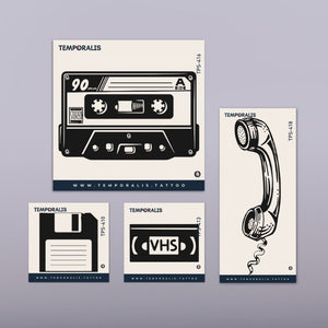 Retro Media - Tattoo Kit (4 tattoos) 1 - Temporalis