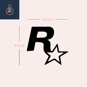 Rockstar logo (GTA) temporary tattoo - 4 | Temporalis