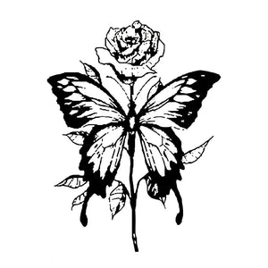 Rose Butterfly Tattoo - 2 | Temporalis