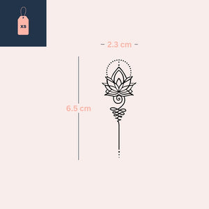 Lotus Sacré 3 - Temporalis® - Tatouage temporaire