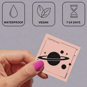 Saturn & Stars Temporary Tattoo - 3 | Temporalis