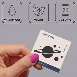 Saturn & Stars Temporary Tattoo - 3 | Temporalis