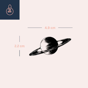 Saturn temporary tattoo - 4 | Temporalis