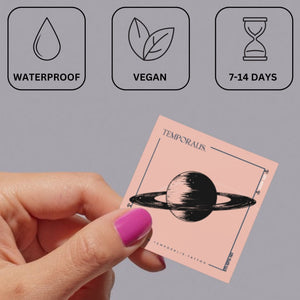 Saturn temporary tattoo - 3 | Temporalis