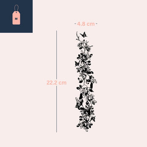 Feuilles de sérénité 2 - Temporalis® - Tatouage temporaire