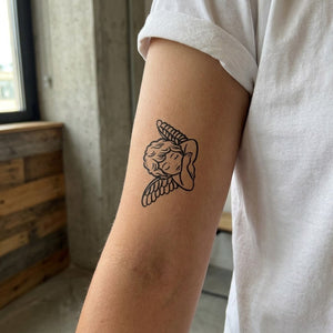 Sleeping Cherub Angel Tattoo - 1 | Temporalis