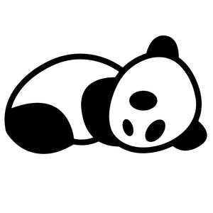 Sleeping panda outline temporary tattoo - 2 | Temporalis