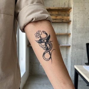 Snake and Rose Tattoo - 1 | Temporalis
