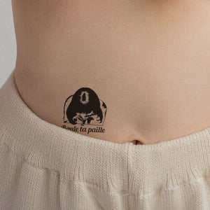 Snorting through a straw temporary tattoo – 'Roule ta paille' - 1 | Temporalis