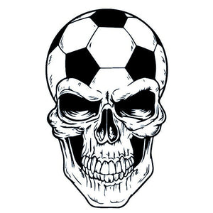 Soccer ball skull temporary tattoo - 2 | Temporalis