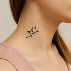 Sparkling stars temporary tattoo - 1 | Temporalis