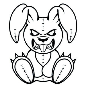Stitched killer bunny temporary tattoo - 2 | Temporalis