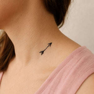 Stylized arrow temporary tattoo - 1 | Temporalis
