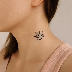 Zonsopgang boven golven 1 - Temporalis® - Tijdelijke tatoeage