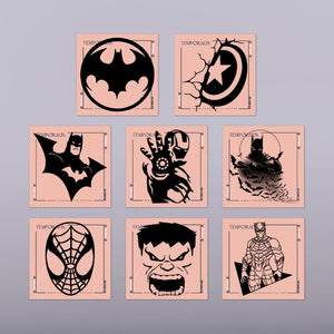 Superheroes - Tattoo Kit (8 tattoos) 1 - Temporalis