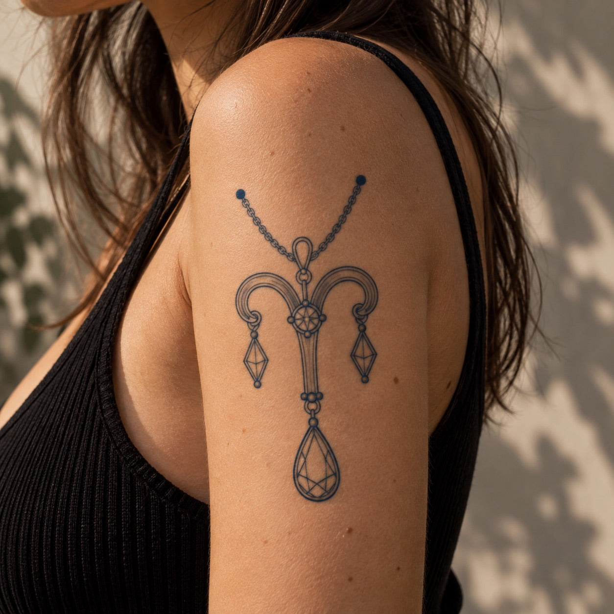 Aries Jewel Zodiac Tattoo