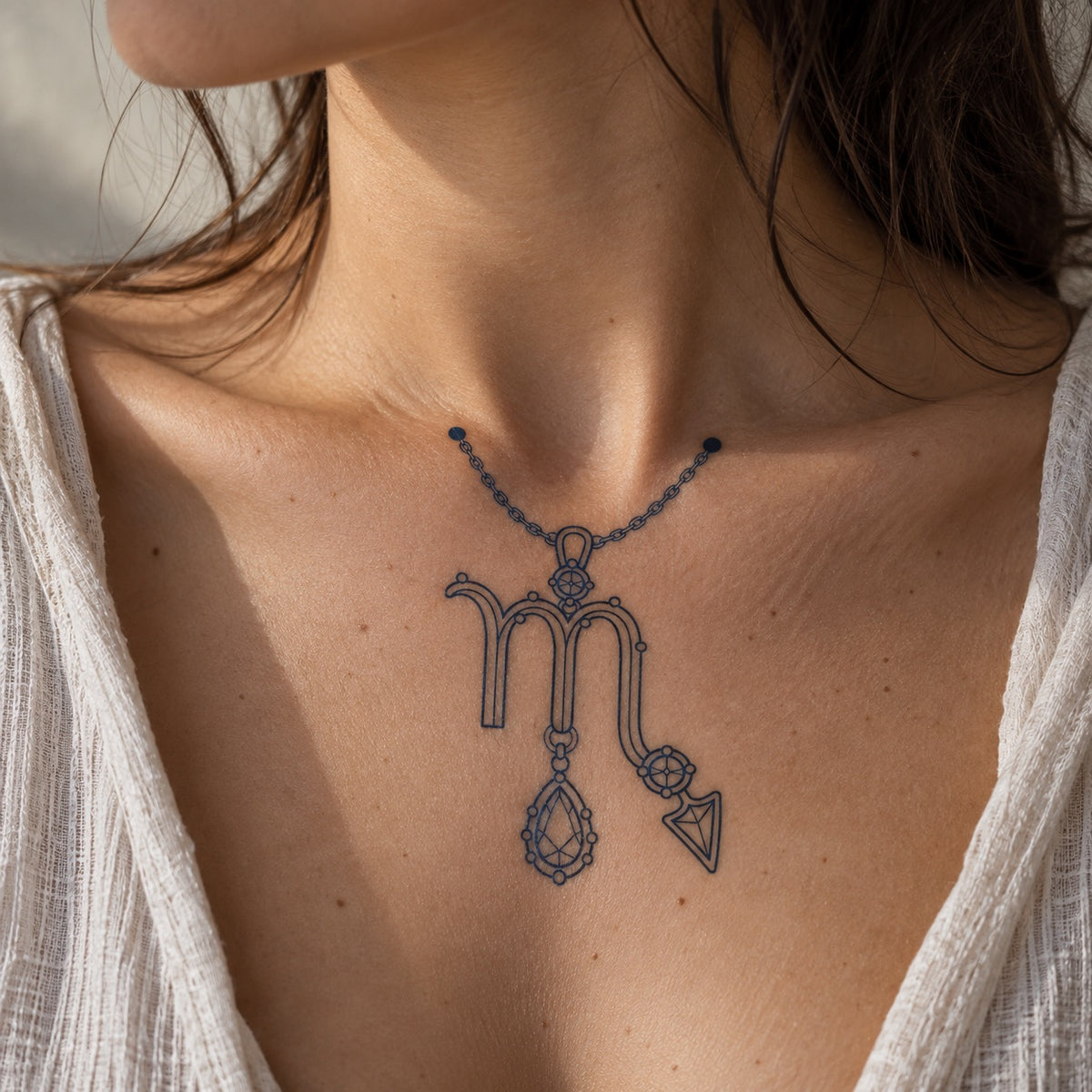 Scorpio Jewel Zodiac Tattoo