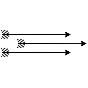 Temporary tattoo with three parallel arrows - 2 | Temporalis