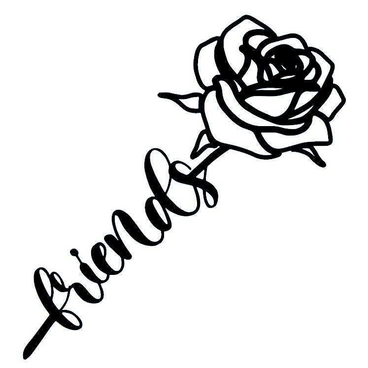 Textual "Friends" Rose 2 - Temporalis