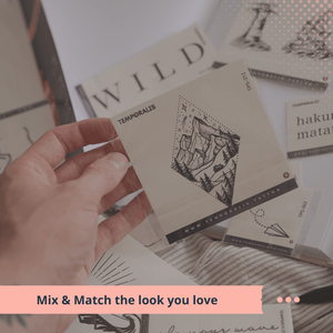 L'intellectuel - Coffret de tatouages premium pour hommes (20 tatouages) 5 - Temporalis® - Tatouage temporaire